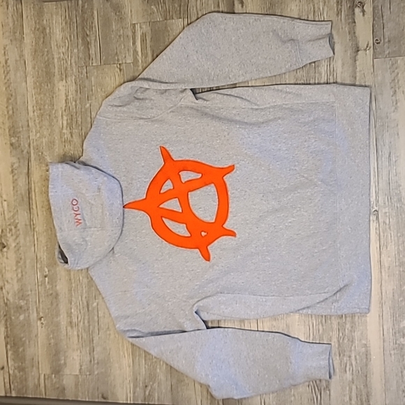 WyCo Anarchy Heather Grey/Red Pullover Hoodie - Sz XL - Picture 1 of 3